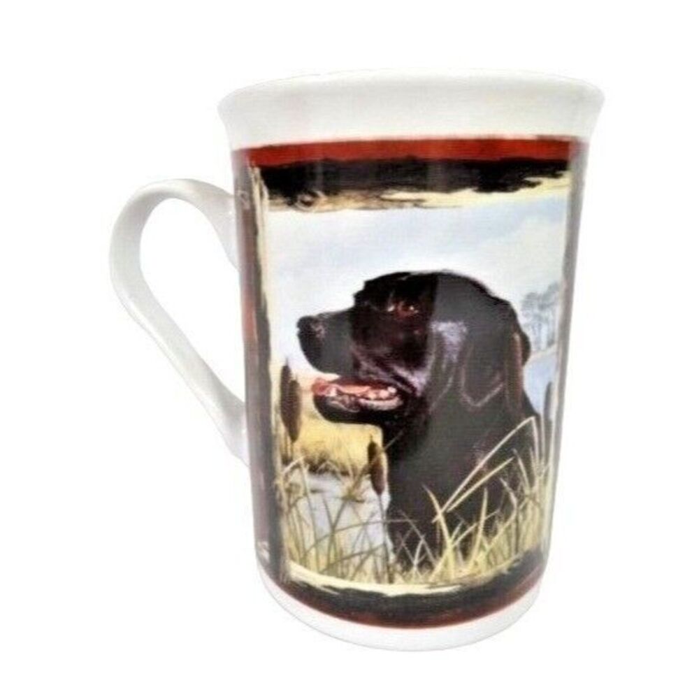 Black Labrador Retriever Coffee Mug Hunting Dog 4-in Cup Ceramic Gift NEW